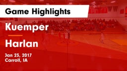 Kuemper  vs Harlan  Game Highlights - Jan 23, 2017