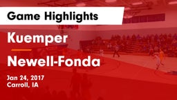Kuemper  vs Newell-Fonda  Game Highlights - Jan 24, 2017