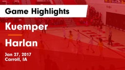 Kuemper  vs Harlan  Game Highlights - Jan 27, 2017