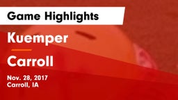 Kuemper  vs Carroll  Game Highlights - Nov. 28, 2017