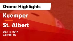 Kuemper  vs St. Albert  Game Highlights - Dec. 4, 2017