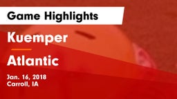 Kuemper  vs Atlantic  Game Highlights - Jan. 16, 2018