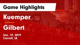 Kuemper  vs Gilbert  Game Highlights - Jan. 19, 2019