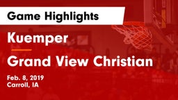 Kuemper  vs Grand View Christian Game Highlights - Feb. 8, 2019