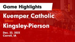 Kuemper Catholic  vs Kingsley-Pierson  Game Highlights - Dec. 22, 2023