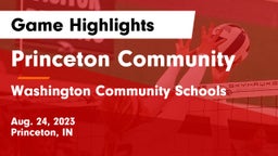 Princeton Community  vs Washington Community Schools Game Highlights - Aug. 24, 2023