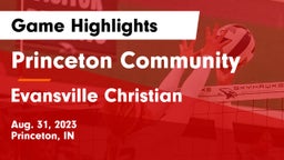 Princeton Community  vs Evansville Christian  Game Highlights - Aug. 31, 2023