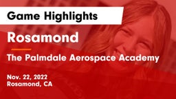 Rosamond  vs The Palmdale Aerospace Academy Game Highlights - Nov. 22, 2022