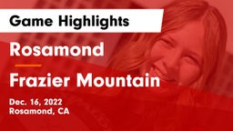 Rosamond  vs Frazier Mountain Game Highlights - Dec. 16, 2022