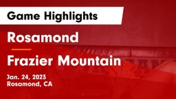Rosamond  vs Frazier Mountain Game Highlights - Jan. 24, 2023