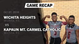 Recap: Wichita Heights  vs. Kapaun Mt. Carmel Catholic  2016