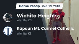 Recap: Wichita Heights  vs. Kapaun Mt. Carmel Catholic  2018