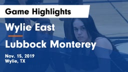 Wylie East  vs Lubbock Monterey  Game Highlights - Nov. 15, 2019