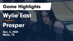 Wylie East  vs Prosper  Game Highlights - Dec. 5, 2020