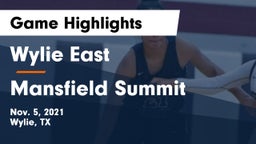 Wylie East  vs Mansfield Summit  Game Highlights - Nov. 5, 2021