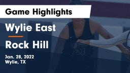 Wylie East  vs Rock Hill  Game Highlights - Jan. 28, 2022