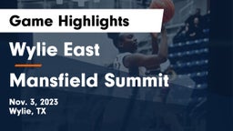 Wylie East  vs Mansfield Summit  Game Highlights - Nov. 3, 2023