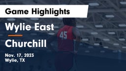 Wylie East  vs Churchill  Game Highlights - Nov. 17, 2023