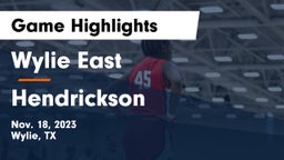 Wylie East  vs Hendrickson  Game Highlights - Nov. 18, 2023