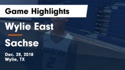 Wylie East  vs Sachse  Game Highlights - Dec. 28, 2018