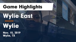 Wylie East  vs Wylie  Game Highlights - Nov. 15, 2019