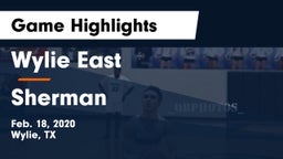 Wylie East  vs Sherman  Game Highlights - Feb. 18, 2020