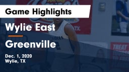 Wylie East  vs Greenville  Game Highlights - Dec. 1, 2020