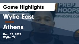 Wylie East  vs Athens  Game Highlights - Dec. 27, 2023