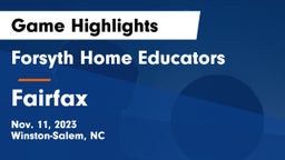 Forsyth Home Educators vs Fairfax Game Highlights - Nov. 11, 2023