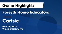 Forsyth Home Educators vs Carisle Game Highlights - Nov. 30, 2023
