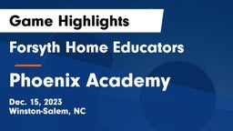 Forsyth Home Educators vs Phoenix Academy Game Highlights - Dec. 15, 2023