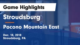 Stroudsburg  vs Pocono Mountain East  Game Highlights - Dec. 18, 2018