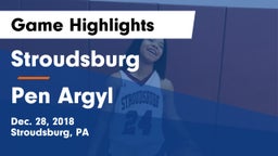 Stroudsburg  vs Pen Argyl  Game Highlights - Dec. 28, 2018