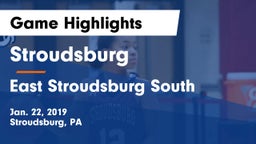 Stroudsburg  vs East Stroudsburg  South Game Highlights - Jan. 22, 2019