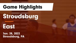 Stroudsburg  vs East Game Highlights - Jan. 28, 2022