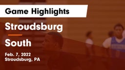 Stroudsburg  vs South Game Highlights - Feb. 7, 2022