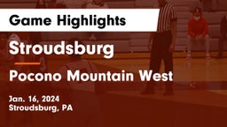 Stroudsburg  vs Pocono Mountain West  Game Highlights - Jan. 16, 2024