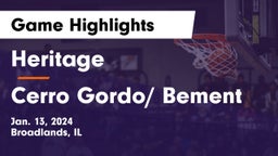 Heritage  vs Cerro Gordo/ Bement Game Highlights - Jan. 13, 2024