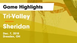 Tri-Valley  vs Sheridan  Game Highlights - Dec. 7, 2018