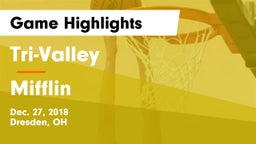 Tri-Valley  vs Mifflin  Game Highlights - Dec. 27, 2018