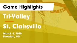 Tri-Valley  vs St. Clairsville  Game Highlights - March 4, 2020