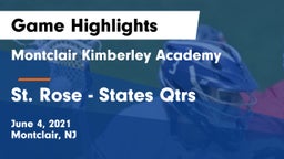 Montclair Kimberley Academy vs St. Rose - States Qtrs Game Highlights - June 4, 2021
