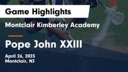 Montclair Kimberley Academy vs Pope John XXIII  Game Highlights - April 26, 2023