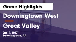 Downingtown West  vs Great Valley  Game Highlights - Jan 3, 2017