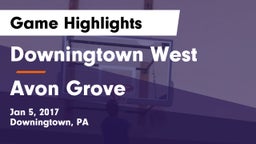 Downingtown West  vs Avon Grove  Game Highlights - Jan 5, 2017