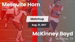 Matchup: Mesquite Horn vs. McKinney Boyd  2017