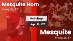 Matchup: Mesquite Horn vs. Mesquite  2017