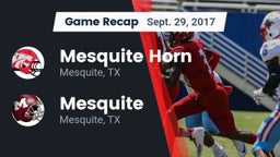 Recap: Mesquite Horn  vs. Mesquite  2017