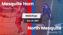 Matchup: Mesquite Horn vs. North Mesquite  2017