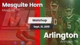 Matchup: Mesquite Horn vs. Arlington  2018